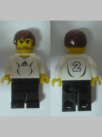 LEGO Soccer Player White (soc123s) Sports Minifigure