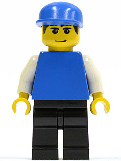 LEGO Plain Blue Torso with White Arms Blue Cap (Soccer Goalie) (soc128) Sports Minifigure