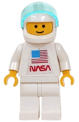 LEGO Shuttle Astronaut with NASA Sticker on Torso (sp065) Town / City Minifigure