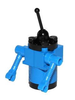 Classic Space Droid - Round Plate Base, Blue and Black