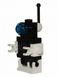 LEGO Futuron Droid Black with White Base and Antenna Base (sp079) Space Minifigure