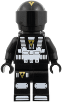 Blacktron I - Printed Legs, Gold Triangle Logos