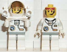 Space Port - Astronaut C1, White Legs with Light Gray Hips, Rocket Pack
