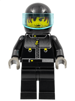 LEGO Male Actor 3 Driver Trans-Light Blue Visor (stu008) LEGO Minifigure