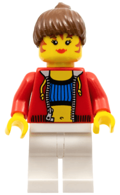 LEGO Female with Crop Top and Navel Pattern (Blank Back) (stu010) minifigure