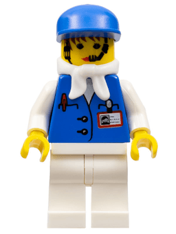 LEGO Assistant Female with White Bandana Blue Cap (stu013a) minifigure