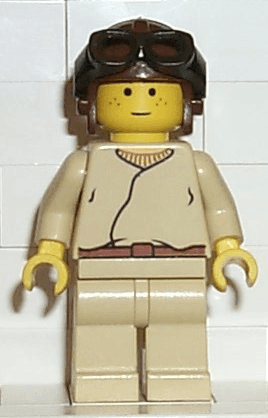 LEGO Anakin Skywalker (Brown Aviator Cap) (sw0007) Star Wars Minifigure