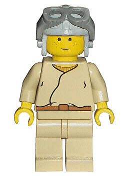 LEGO Anakin Skywalker (Light Gray Aviator Cap) (sw0008) Star Wars Minifigure