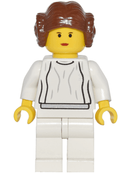 Princess Leia - White Dress, Simple Belt, Yellow Head and Hands