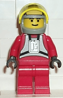 Rebel Pilot B-wing (Yellow Head, Light Gray Helmet, Trans-Yellow Visor)