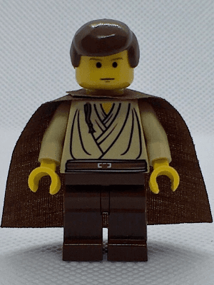 LEGO Obi-Wan Kenobi (Young with Padawan Braid Pattern) (sw0069) Star Wars Minifigure