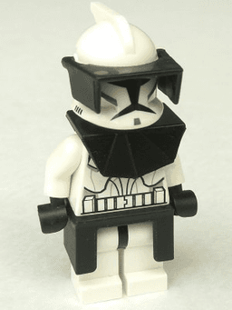 Clone Trooper (Phase 1) - Black Visor, Pauldron, and Kama, Large Eyes