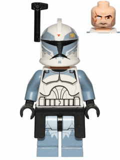 Clone Trooper Commander Wolffe, 104th Battalion 'Wolfpack' (Phase 1) - Black Rangefinder and Kama, Sand Blue Markings, Large Eyes