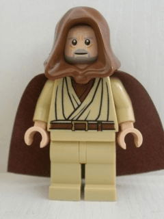 Obi-Wan Kenobi - Old, Reddish Brown Hood and Cape, Eyes with Glints