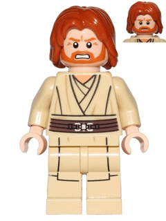 LEGO Obi-Wan Kenobi (Mid-Length Tousled with Center Part Hair) (sw0489) Star Wars Minifigure