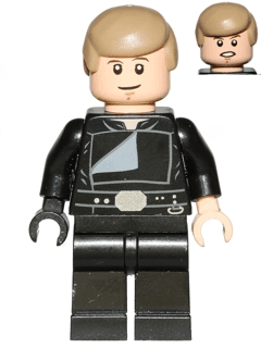 LEGO Luke Skywalker (Jedi Master Endor Dark Tan Hair Smile / Open Mouth) (sw0509) minifigure