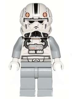 Clone Trooper V-wing Pilot (Phase 2) - Light Bluish Gray Arms and Legs, White Head
