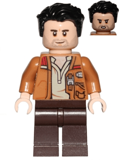 LEGO Poe Dameron (Medium Nougat Jacket Hair) (sw0737) Star Wars Minifigure