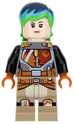 Sabine Wren - Bright Green and Dark Blue Hair