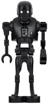 K-2SO Droid - Dark Bluish Gray and Silver Chest Panel