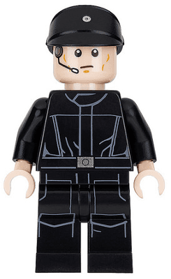 Imperial Shuttle Pilot - Light Nougat Head with Headset, Imperial Officer Cap