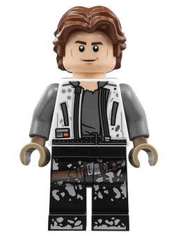 Han Solo, White Jacket, Black Legs with Dirt Stains