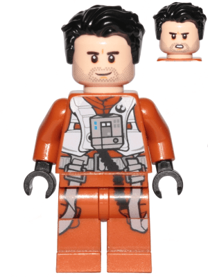 LEGO Poe Dameron (Pilot Jumpsuit Hair Swept Left Tousled) (sw0931) Star Wars Minifigure
