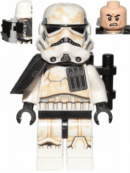 Sandtrooper (Enlisted) - Black Pauldron, Ammo Pouch, Dirt Stains, Survival Backpack