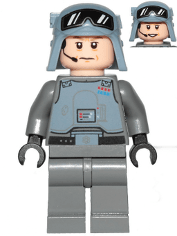 General Maximillian Veers - Chest Armor, Sand Blue Helmet with Goggles Pattern, Plain Legs