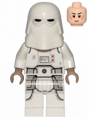 LEGO Snowtrooper Cheek Lines Frown (sw1103) Star Wars Minifigure