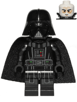 Darth Vader - Printed Arms, Spongy Cape, White Head with Smile