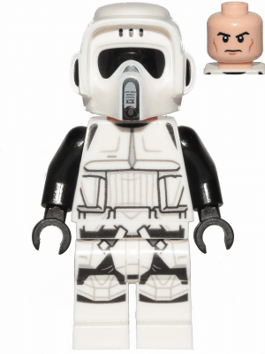 Imperial Scout Trooper - Male, Dual Molded Helmet, Light Nougat Head, Cheek Lines