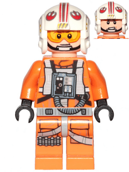 Luke Skywalker (Pilot, Printed Legs, Visor Up / Down, Askew Front Panel)