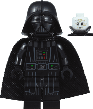 Darth Vader - Printed Arms, Spongy Cape, White Head with Frown