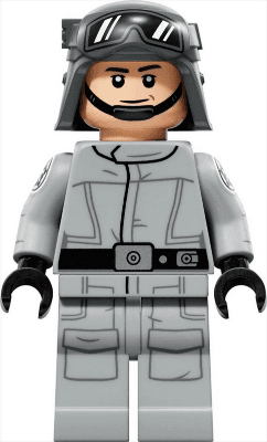 Imperial AT-ST Driver - Helmet with Molded Goggles, Light Bluish Gray Jumpsuit with Silver Dot, Printed Arms, Printed Legs