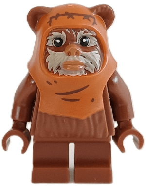 LEGO Wicket (Ewok) Molded Dark Orange Hood with Wrinkles (sw1435) Star Wars Minifigure