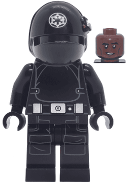 Imperial Gunner - Helmet with White Imperial Logo, Reddish Brown Head