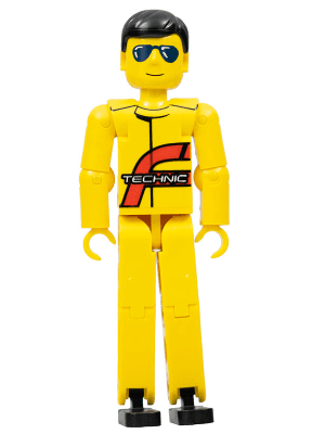 LEGO Technic Figure Yellow Legs Yellow Top (Power Puller Driver) (tech032) LEGO Minifigure