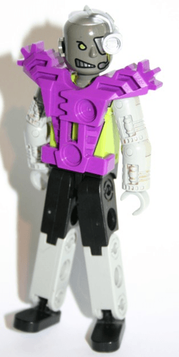 LEGO Technic Figure Cyber Person Purple Armor Mechanical Arms Cyborg Eyepiece (tech035a) minifigure