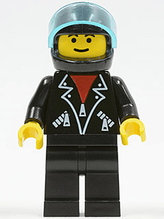LEGO Leather Jacket with Zippers (tel002) Town / City Minifigure