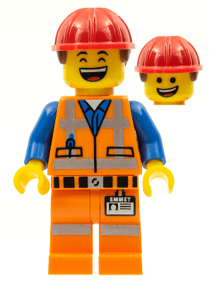 LEGO Hard Hat Emmet The LEGO Movie (Minifigure Only without Stand and Accessories (tlm003) Collectible Minifigures Minifigure