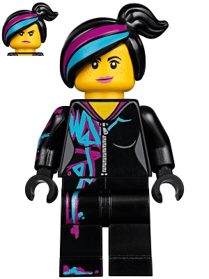 LEGO Lucy Wyldstyle with Magenta Lined Hoodie Smile / Angry (tlm115) The LEGO Movie 2 Minifigure