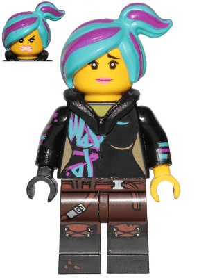 LEGO Lucy Wyldstyle with Hood Folded Down Raised Eyebrows / Furious (tlm207) The LEGO Movie 2 Minifigure