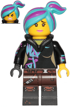 Lucy Wyldstyle with Hood Folded Down, Raised Eyebrows / Furious