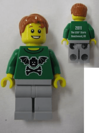 LEGO LEGO Brand Store Male Bat Minifigure Head with Wings and Crossbones (tls008) Promotional Minifigure
