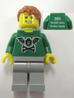 LEGO LEGO Brand Store Male Bat Minifigure Head with Wings and Crossbones (tls010) Promotional Minifigure