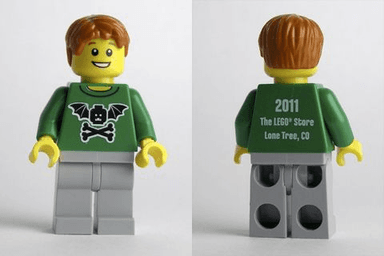 LEGO Brand Store Male, Bat Minifigure Head with Wings and Crossbones - Lone Tree, CO