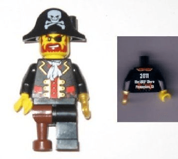 LEGO LEGO Brand Store Male Pirate Captain Brickbeard (tls023) Promotional Minifigure