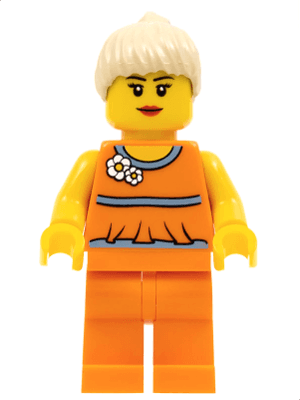 LEGO LEGO Brand Store Female Orange Halter Top (tls057) Promotional Minifigure