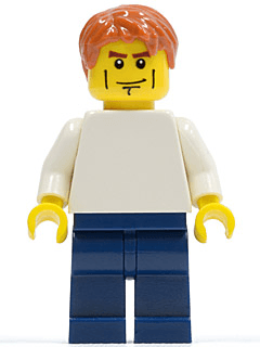 LEGO LEGO Brand Store Male Plain White Torso Cheek Lines (no back printing) {Manchester} (tls065) Promotional Minifigure